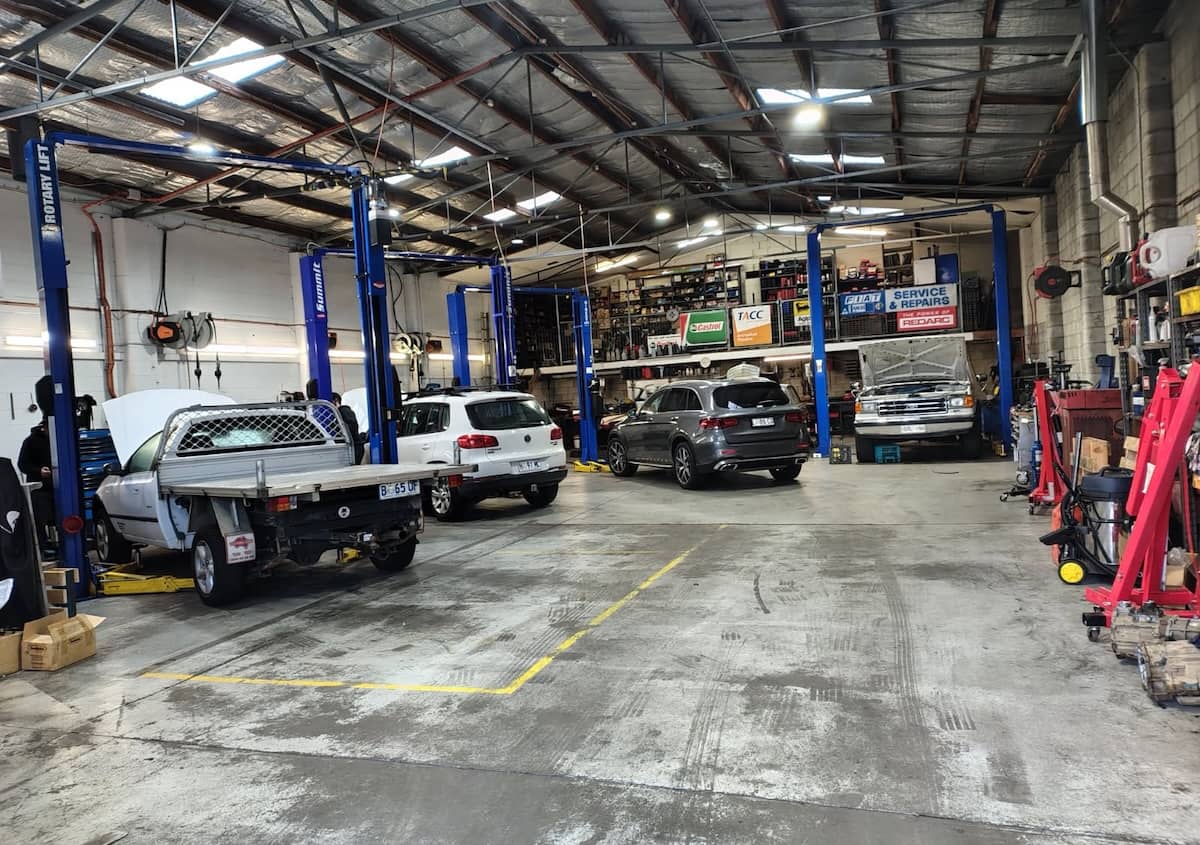 Eurotech Automotive workshop interior showing professional service bays and equipment
